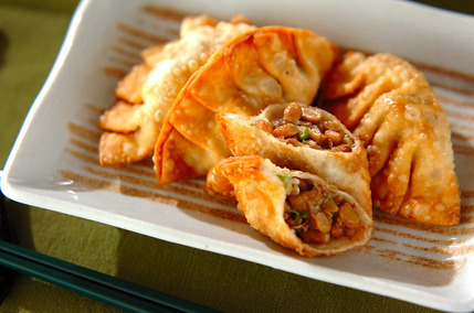 オクラ納豆揚げ餃子