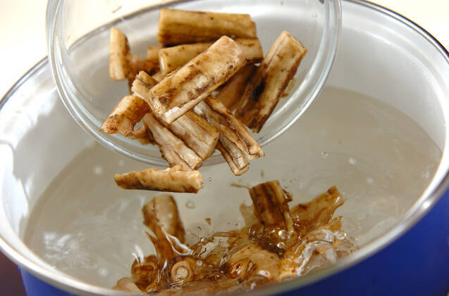 たたきゴボウの含め煮の作り方の手順1