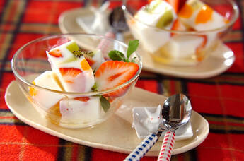 果物いっぱい牛乳寒天  濃厚でまろやかな味わい by中島 和代さん