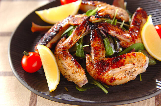 手羽先の黒胡椒焼き