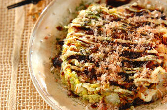 白菜のお好み焼き風