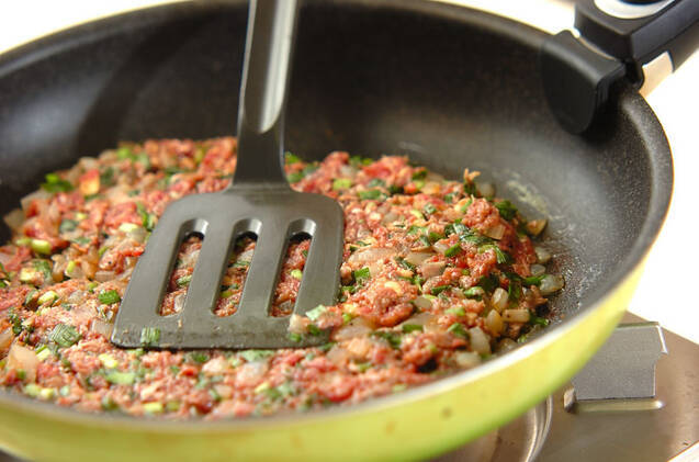 牛ひき肉のフライパン焼きの作り方の手順7