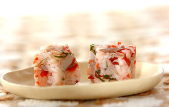 アジの干物のおにぎり茶漬け