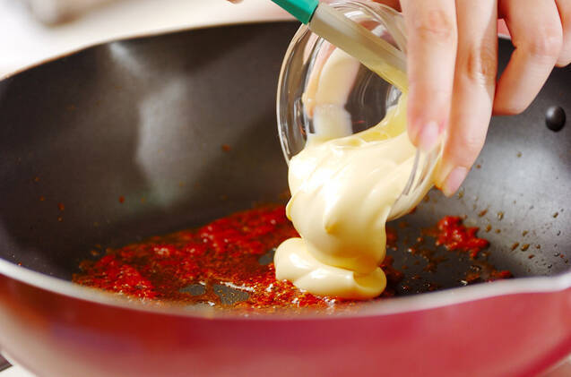 厚揚げの豆板醤炒めの作り方の手順3