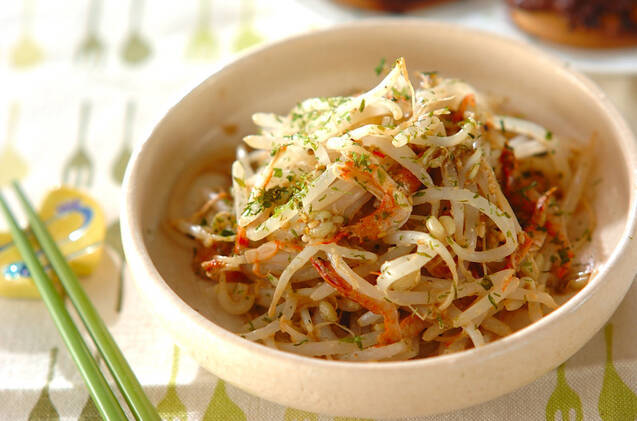 モヤシと桜エビのソース和え