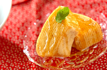 バームクーヘンのハチミツがけ