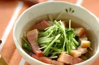 ベーコンと水菜のサッと煮