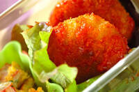 コロッケのチリ和え
