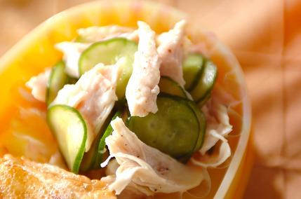 ささ身の甘酢和え