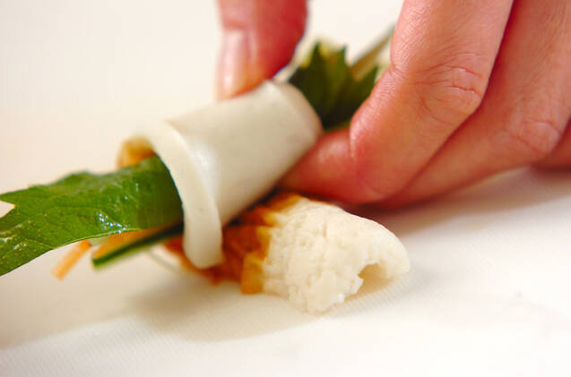 ちくわロールの作り方の手順2