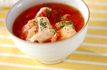 豆腐と卵のトマトスープ