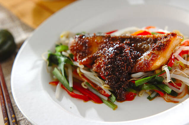 ブリの粒マスタードからめ焼き