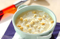 ヒヨコ豆入りコーンスープ