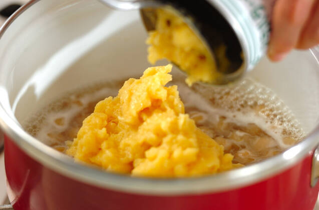 ヒヨコ豆入りコーンスープの作り方の手順1