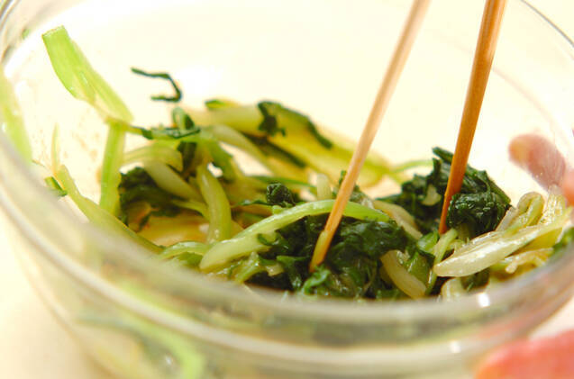 青菜のからし和えの作り方の手順3