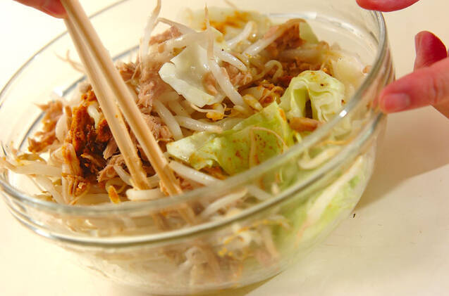 キャベツのカレーレンジ蒸しの作り方の手順4