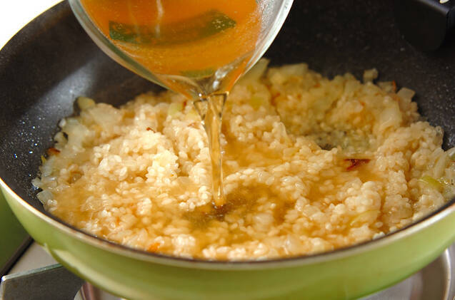 アスパラのリゾットの作り方の手順7