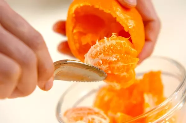 まるごとみかんのゼリーの下準備1