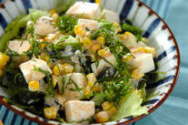 タラコマヨドレッシングのサラダ