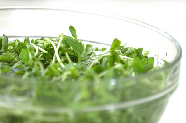 香りがたまらない！豆苗とエビとホタテのバターじょうゆ炒めの作り方の手順1