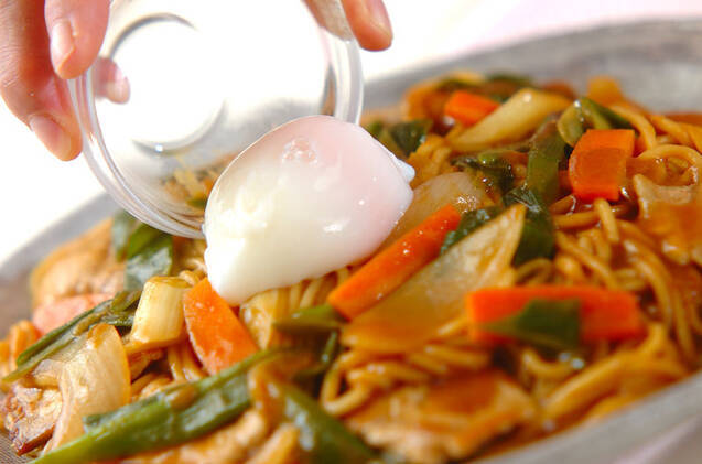 カレー焼きそばの作り方の手順8