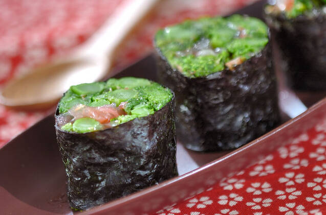 菜の花の磯辺巻き