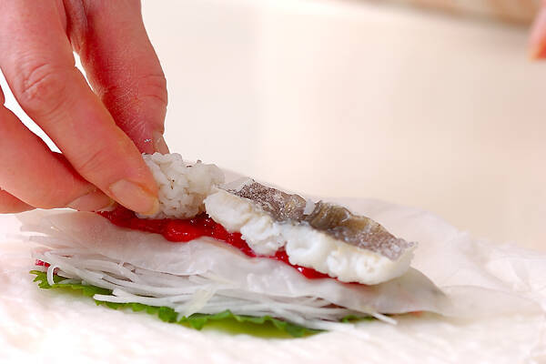 京風ハモキュウ生春巻きの作り方の手順10