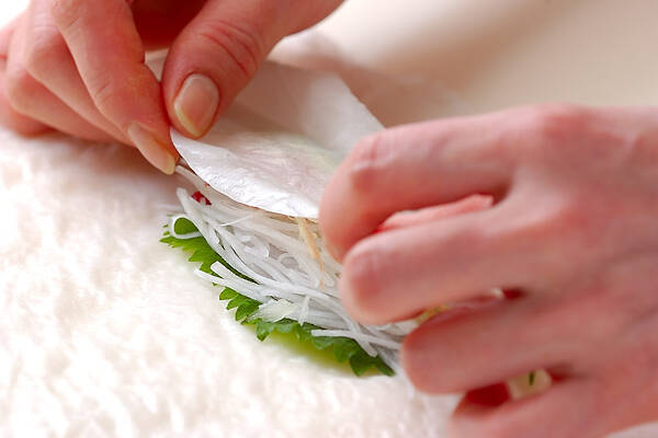 京風ハモキュウ生春巻きの作り方の手順9