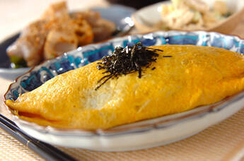 納豆としらす干しのオムライス