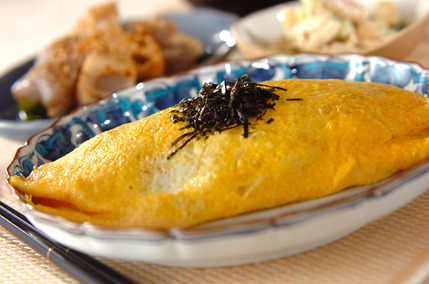 納豆としらす干しのオムライス