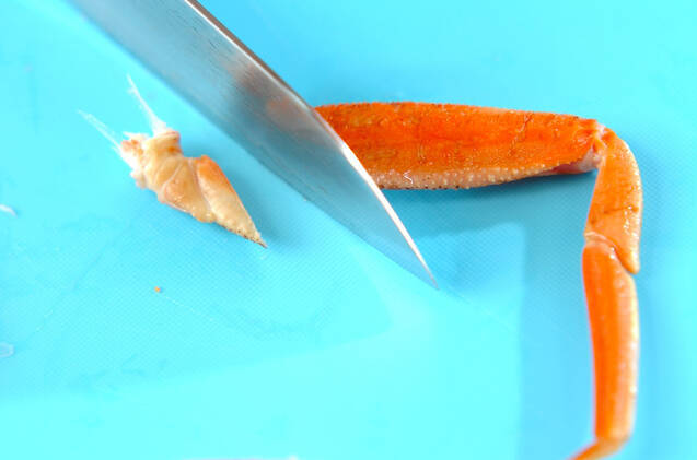ゆでカニのオレンジソース添えの作り方の手順5