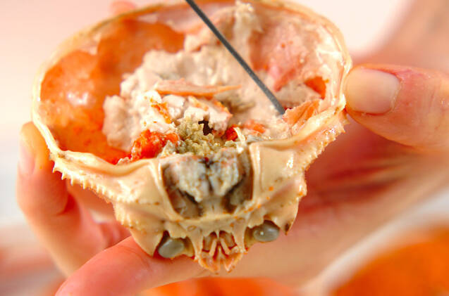 ゆでカニのオレンジソース添えの作り方の手順3