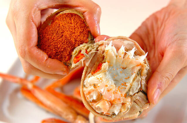 ゆでカニのオレンジソース添えの作り方の手順2