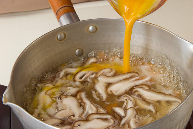 ホタテと卵の汁ご飯の作り方の手順4