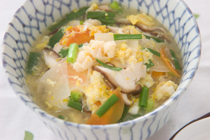 ホタテと卵の汁ご飯