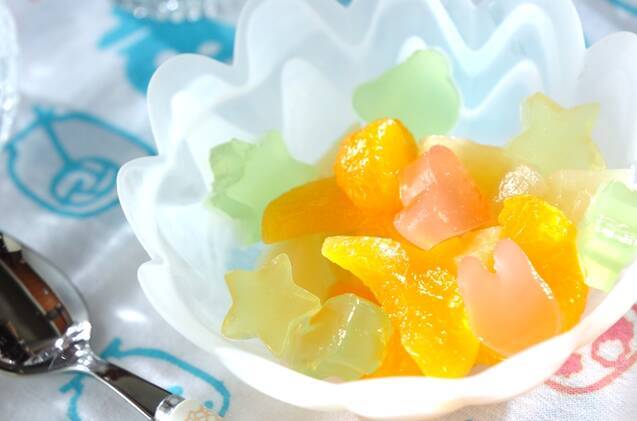 型抜き寒天ゼリー