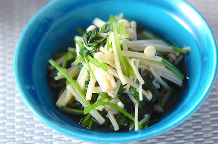 エノキとミツバのお浸し
