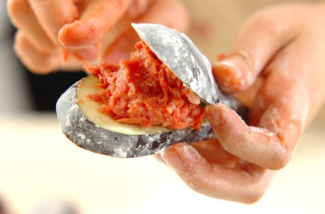 ナスのはさみフライの作り方の手順7