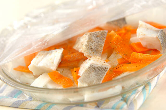 タラのレンジ蒸しの作り方の手順2