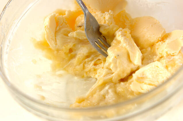 バナナとチョコのアイスもなかの作り方の手順2