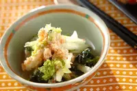 白菜とカニ身のユズ酢和え