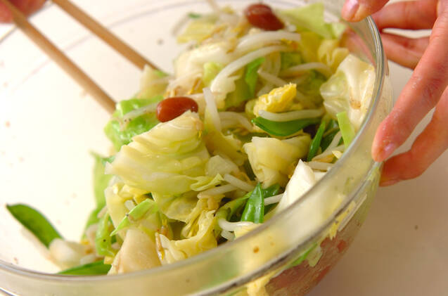 キヌサヤのサラダの作り方の手順6