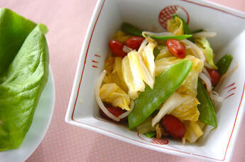 キヌサヤのサラダ