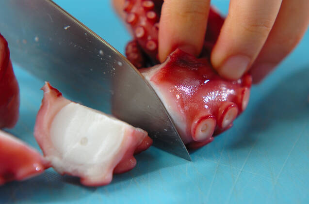 タコとキュウリの酢の物の作り方の手順1