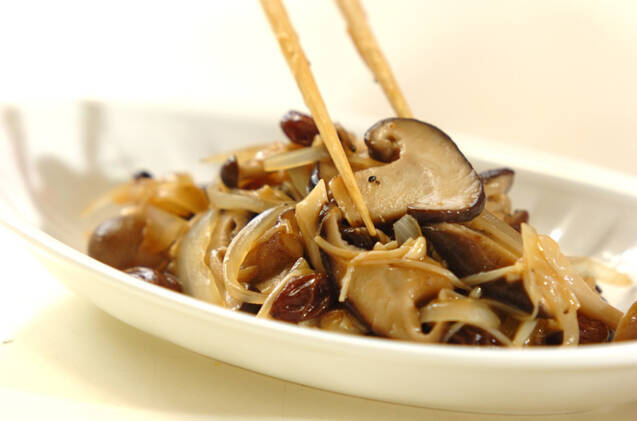 キノコとレーズンの甘酢煮の作り方の手順3