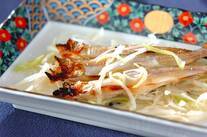 焼きシシャモの甘酢漬け