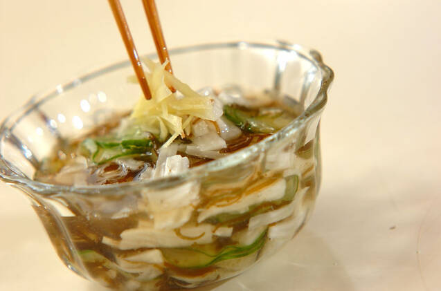 長芋入りもずく酢の作り方の手順4