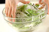水菜とスモークサーモンのハロウィンサラダの作り方の手順6