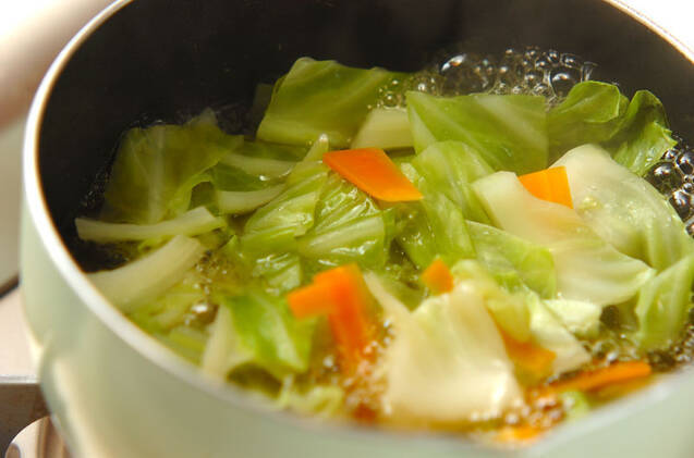 キャベツと油揚げの煮物の作り方の手順5
