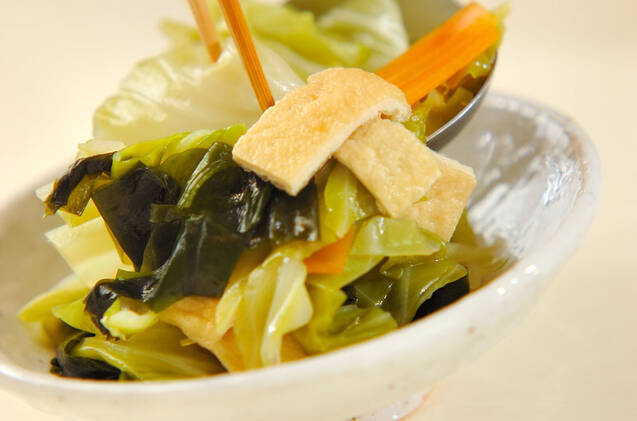 キャベツと油揚げの煮物の作り方の手順6